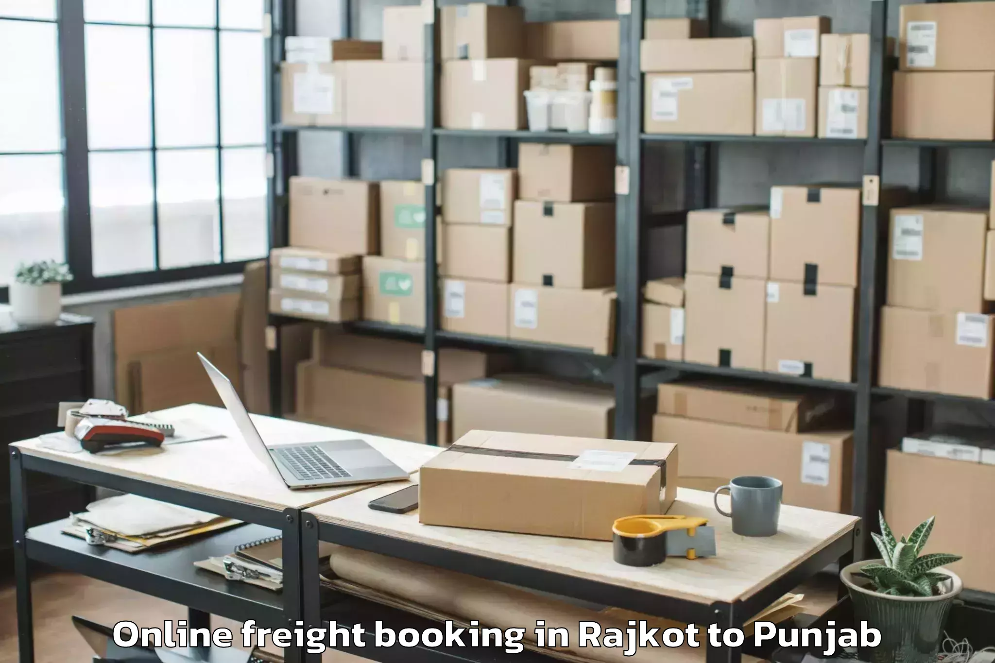 Book Rajkot to Mukerian Online Freight Booking